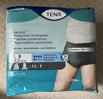 TENA Disposable Underwear Male Large 73530 Maximum 18 Ct • $18.99