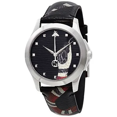 Gucci YA1264007A Men's G-Timeless Black Dial Quartz Watch • $533.82