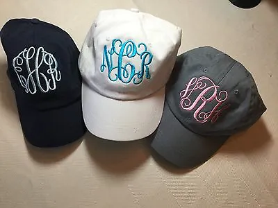 MONOGRAMMED Custom Baseball Hat  Free Monogram  Adjustable • $16