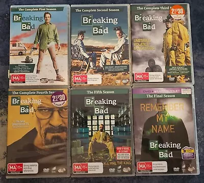 Breaking Bad Complete Series Seasons 1 2 3 4 5 6 DVDs  ~ R4 Plus Free Postage • $32