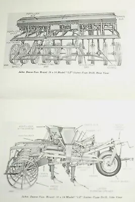 John Deere Van Brunt LZ Lister Drill Operator's Manual Maintenance Free Shipping • $12.50