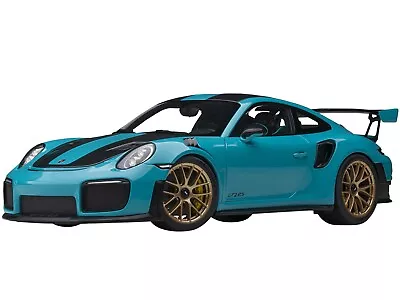 Porsche 911 (991.2) Gt2 Rs Weissach Package Miami Blue 1/18 Model Autoart 78175 • $219.99