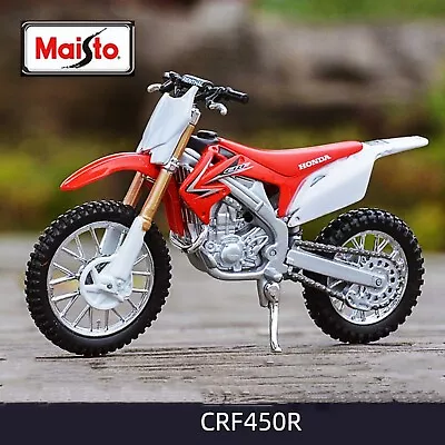 Maisto 1:18 HONDA CRF 450R Motorcycle Model Diecast  Motocross Bike Toy Box New • $19.99