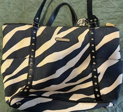 Michael Kors Zebra Print Canvas Tote Bag • $100