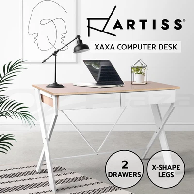 $107.96 • Buy Artiss Computer Desk Office Study Student Writing Metal Table Drawer Cabinet