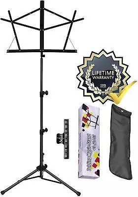 Folding Music Stand - Sheet Music Stand With Carrying Bag And Clamp Portable • $12.99