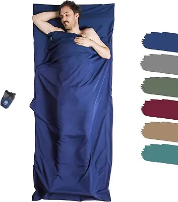 Travel Sleeping Bag Liner  Cotton Durable Soft 220 X 90 Cm Roomy Sheet Portable • £12.49