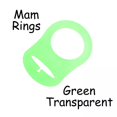 5 MAM Ring Button Style Dummy Pacifier Clip Adapter - Green Transparent  • $3.90