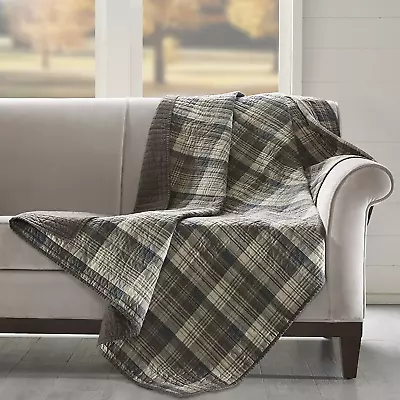 Luxury Quilted Throw - Cabin Lifestyle Patchwork With Moose Design All Season  • $45.99