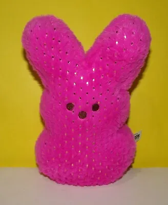 8  Peeps Marshmallow Plush Bunny Pink Gold Sparkles Easter Rabbit Stuffed Animal • $8.48