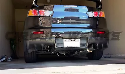 Mitsubishi Lancer EVO X 3  Evolution Single Outlet Muffler Catback Exhaust EVOX • $375.99