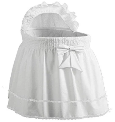 $128.99 • Buy Precious Bassinet Liner Skirt & Hood White 17″ L X 31″ W