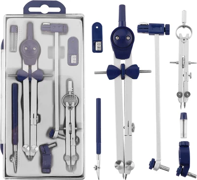 £20.77 • Buy Professional Compass Drawing Math Geometry Set Woodworking Drafting Divider Tool