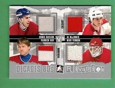 2010-11 In The Game 80's Decades Roy Chelios Macinnis Vernon Quad Jersey Silver • $39.99