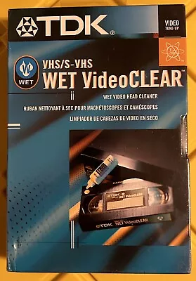 New Sealed TDK VHS/S-VHS & Nippon America CL-2V Wet/Dry Video Cleaner Lot Of 2 • $24.99