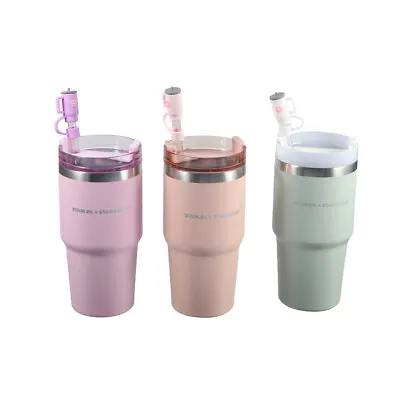 New Starbucks Stanley Stainless Steel Vacuum Straw Cup Tumbler With Straw Topper • $22.88