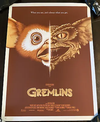 Gremlins Gizmo Stripe Art Movie Poster Halloween Horror Christmas Mondo Sdcc • $284.99