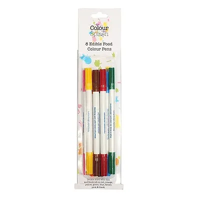 Set Of 8 Colour Splash Edible Double Ended Food Colour Writing Pens • £14.21