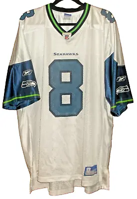 Matt Hasselbeck #8 Seattle Seahawks Reebok Jersey White Mesh Road Edition 2XL • $29.99