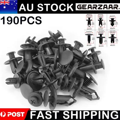 190x Car Body Trim Clips Fastener Rivet Retainer Bumper Panel Push Pin Kit AUS% • $12.89