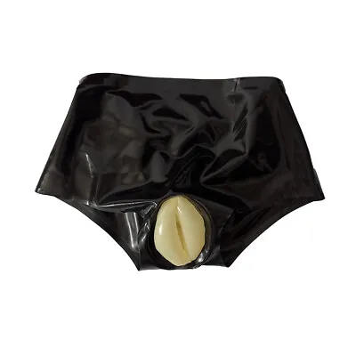 Latex Gummi Shorts Vagina Sheath With Anus Sheath Women Panties Cosplay • £51.90
