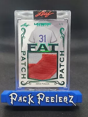 2021 Leaf Ultimate Sports Emerald Edition Mike Piazza Fat Patch Jumbo Relic #1/1 • $300