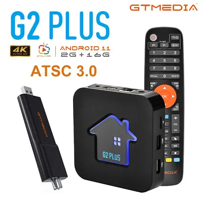 GTMEDIA ATSC 3.0 OTA Tuner & DVR With 4K HDR Channel Guide Android 11 Smart Box • $98.99