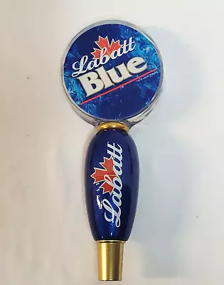 VINTAGE LABATT BLUE  Beer Tap Handle Wooden & Lucite Top 8 3/4  • $17.99