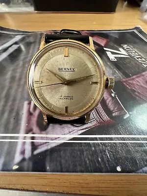 Vintage Bernex Mechanical Men Wristwatch Swiss Made • £56.72