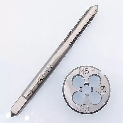 HSS M5 X 0.8mm Plug Tap & M5 X 0.8mm Die CNC Metric Taper Thread Right Hand • $8.79