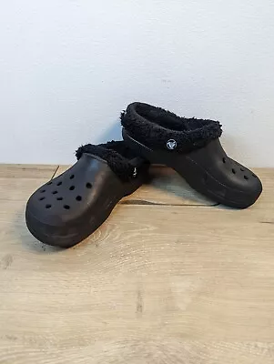 Crocs Black Mammoths Clog Shoes Unisex Men Size 4 Or Women Size 6 • $24.40