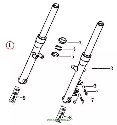 SFM / Sachs | Mad Ace 50cc 4Gg To 06 | P4064905001002510_1 FRONT SHOCK ABSORBER... • $93.17