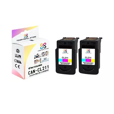 2PK TRS CL211 Multicolored HY Compatible For Canon Pixma IP2700 Ink Cartridge • $62.99