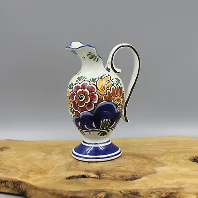 Vintage Delft Holland Hand Painted Polychrome - Jug/Pitcher - 6 Inches • $45