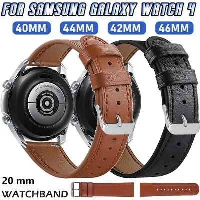 Sport Leather Strap Band For Samsung Galaxy Watch 3 45 41mm/4 40-46mm/Active 1 2 • $14.14