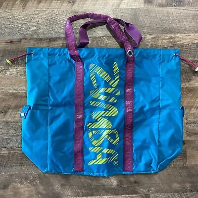 $24.99 • Buy Zumba Large  Nylon Gym Fast Dash Tote Bag, Turquoise & Purple, Side Pockets