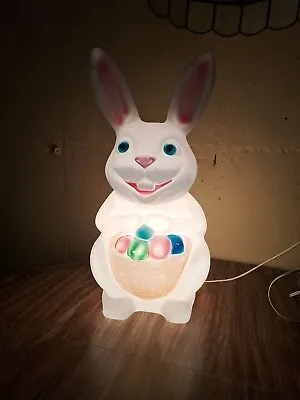 Vintage Empire Easter Bunny Rabbit Light Up Blow Mold Lawn Art 22  Tall • $9.99