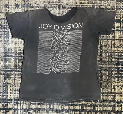 Vintage 80s Joy Division Unknown Pleasures T Shirt XL Ian Curtis New Order Punk • $175