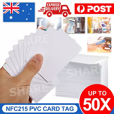 Up To 30x NTAG215 NFC White PVC Card Tag For TagMo Forum Switch Type 2 Tags Chip • $4.75