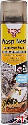 Zero In Wasp Nest Killer Destroyer Spray Foam Fly Mosquitoes Killer Spray 300ml • £8.89