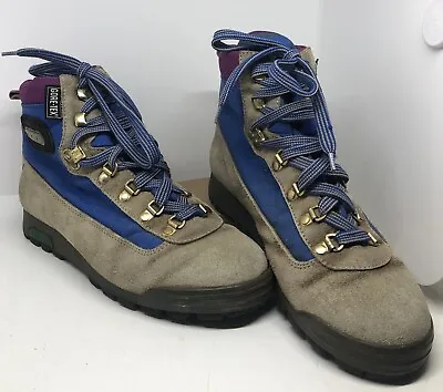 Vintage TECNICA Suede Leather Hiking Goretex Boots Sz 8 Fits Like 8.5 Multicolor • $29.99