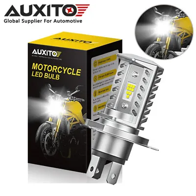 AUXITO H4 9003 LED Bulb Hi/Lo Beam HID White Motorcycle Headlight 16000LM 6500K • $17.39