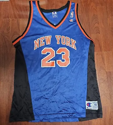 VTG 90s NBA Champion New York Knicks Marcus Camby Size 48 • $85