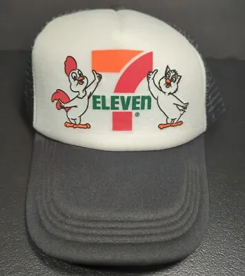 7-Eleven Trucker Cap Baseball Hat Cap Mesh Adjustable One Size Black Made In USA • $24.99