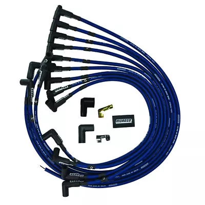Moroso Spark Plug Wire Set 73666; Ultra 40 Race 8.65mm Blue 90deg For SBC Under • $108.99