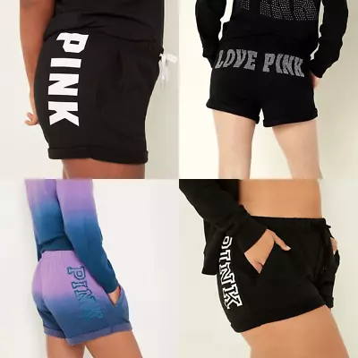 Victoria's Secret PINK EVERYDAY LOUNGE BOYFRIEND SHORT Pure Black XSSML XL • $27.99