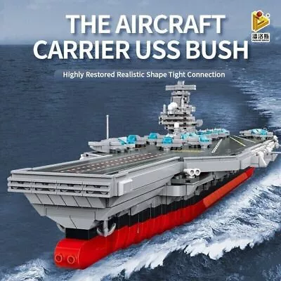 Building Blocks MOC Military Nimitz-Class Aircraft Carrier Warship Bricks Models • $163.71