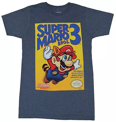 Super Mario Brothers 3 Mens T-Shirt - Classic Yellow Box 3 Image • $12.98