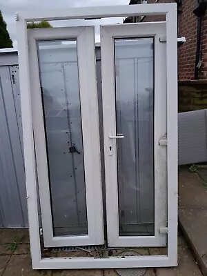 £400 • Buy Upvc French Doors White Pvcu Double Glazed Plastic External Exterior Used
