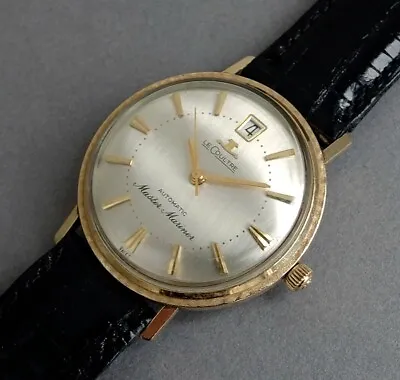 JAEGER LECOULTRE MASTER MARINER Automatic 10K Gold Vintage Calendar Watch C1964 • £1195